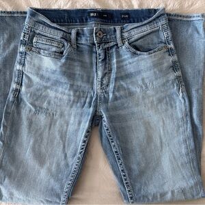 BKE Blue Straight Leg Jeans Classic Denim Style